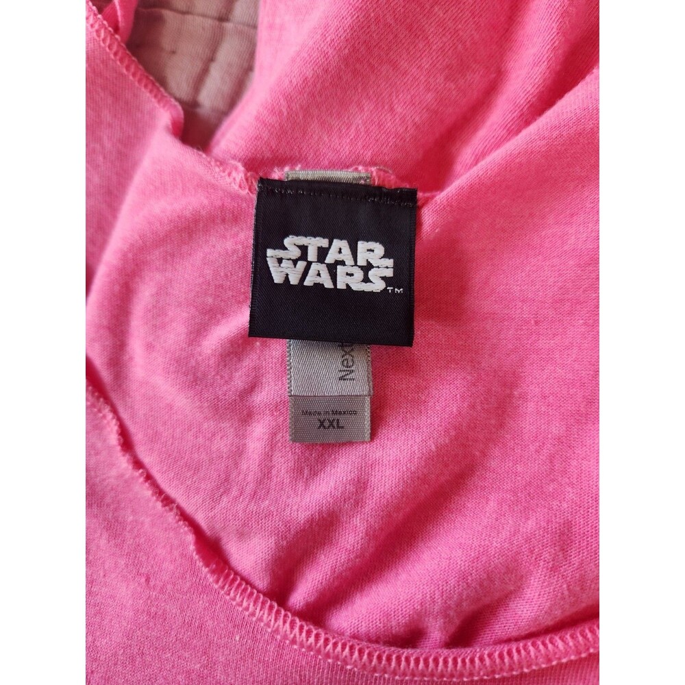 Star Wars Tank Top XXL 2XL Women Next Level Pink Ewok Cute Loose String Strap - Picture 3 of 6
